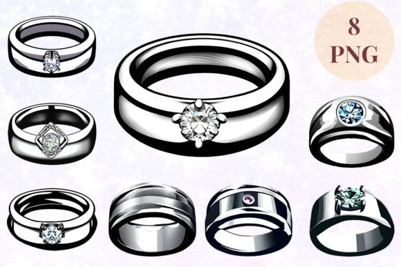 Elevating Personalized Branding and Creative Projects with Wedding Ring 83 Clipart PNG