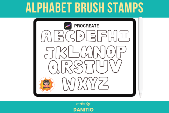 Evaluating the 36 Alphabet Brush Stamps for Digital Design Projects