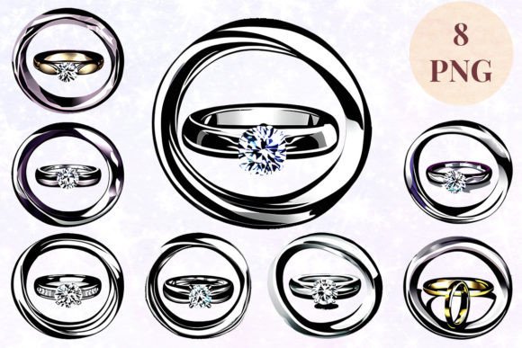 Evaluating Wedding Ring 36 Clipart PNG for Versatile Creative Projects