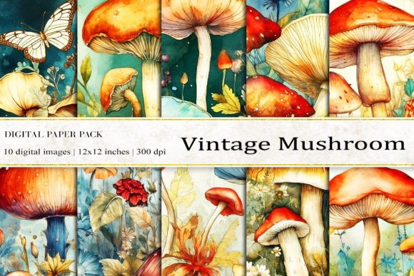 Exploring Vintage Mushroom Digital Papers for Creative Projects