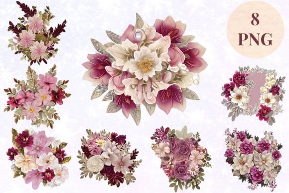 Flowers Floral 16 Clipart PNG: Elevate Your Creative Projects