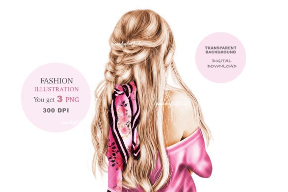 Girl Clip Art, Fashion Girl Illustration: A Versatile Asset for Your Creative Projects