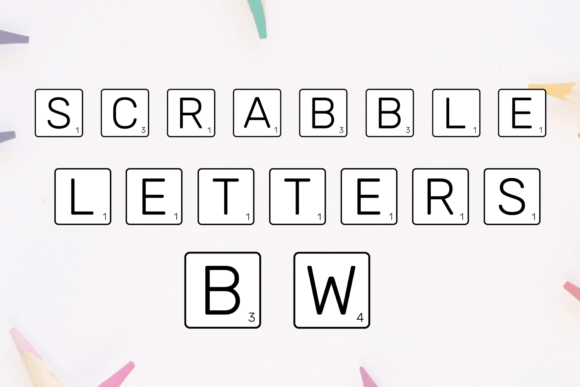 Scrabble Letters Black and White SVG for Modern Design