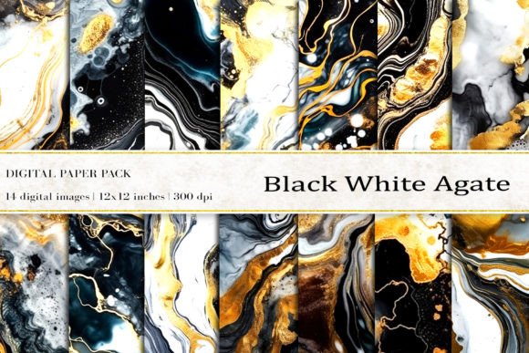 Unlocking the Elegance of Black White Agate Digital Papers for Creative Projects